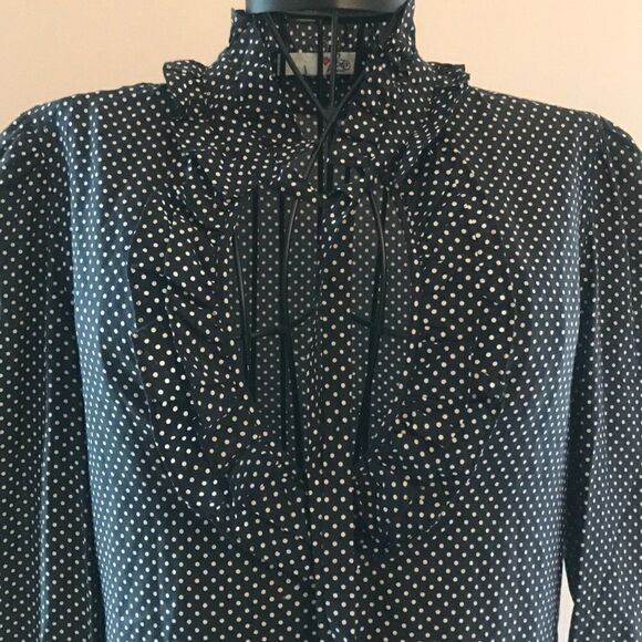 Joie California Blouse With Ruffle Neckline - Sz M - Picture 3 of 8